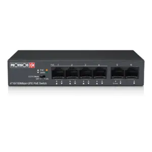Switch PoE de 4 canales - Total power 60W, en modo CCTV puedes conectar camaras IP hasta 250 mts