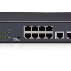 Switch PoE de 8 canales - Total power 120W, en modo CCTV puedes conectar camaras IP hasta 250 mts