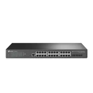 Switch TP-LINK SG3428X (TL-SG3428X) - 24 puertos, puertos 10/100/1000 Mbps, L2  con 4 ranuras 10GE SFP