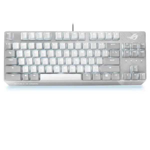 Teclado Gamer ASUS ROG Strix Scope NX TKL X806 RGB - Teclado Mecánico, Switch ROG NX Brown, Alámbrico, Blanco