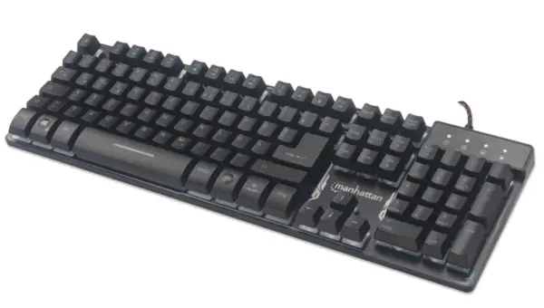 178457 Teclado gaming  Edición Base Metálica - USB, LED multicolor, 19 teclas con anti efecto fantasma, antisalpicaduras, negro