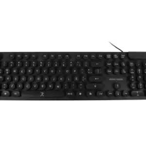 Teclado Alámbrico PERFECT CHOICE PC-201045 - USB, Estándar, Negro, Portátil