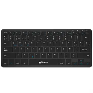 Teclado Nextep Inalámbrico NE-415M Compacto Recargable Color Negro 78 teclas 285mm x 120mm x 16 mm compatible tabletas - celulares Lap top etc