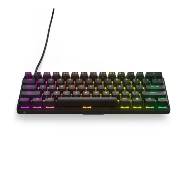 Teclado mecánico para Juegos SteelSeries Apex Pro Mini.El Teclado más rápido del Mundo. Desempeño Ajustable. Factor de Forma Compacto 60  – RGB – Teclas PB -