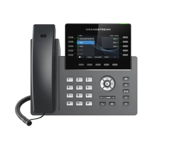 Telefono IP grado operador de 10 lineas con 5 cuentas SIP - WiFi, Dos pantallas LCD, Bluetooth, GDMS, Gigabit con Poe