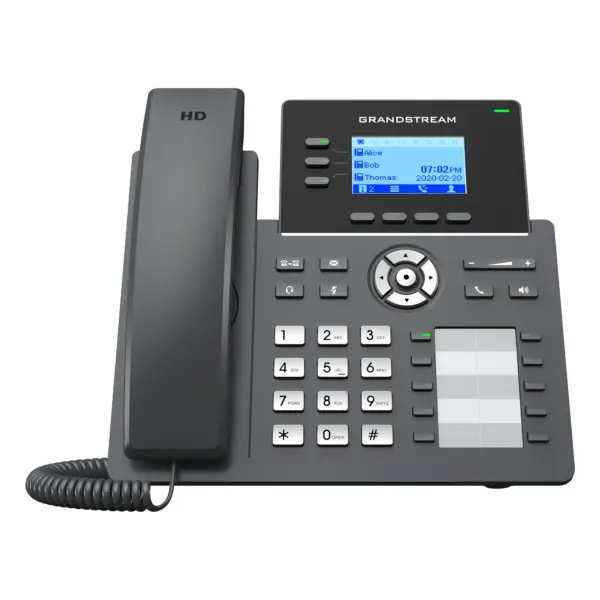 Telefono IP de 3 lineas con 6 cuentas SIP - conferencia de 5 vias, GDMS, Gigabit con Poe pero NO incluye su fuente de alimentacion