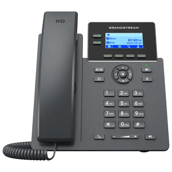 Telefono IP de 2 lineas con 4 cuentas SIP - conferencia de 5 vias, iFi, Ethernet con Poe pero NO incluye su fuente de alimentacion