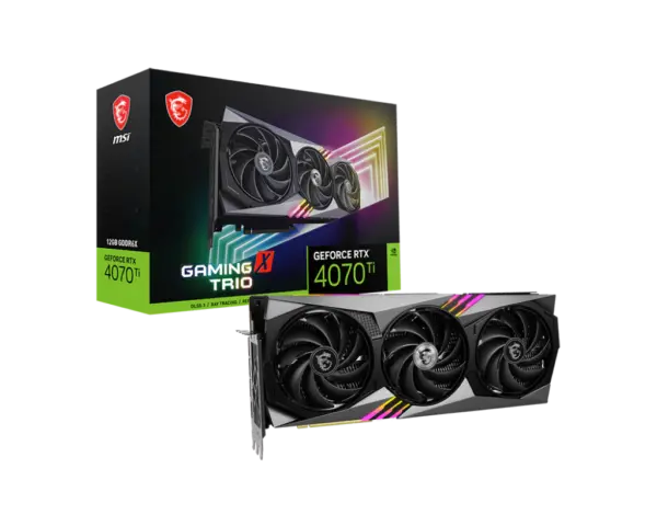 Tarjeta de Video MSI RTX 4070Ti Gaming X TRIO 12GB GDDR6X G407TGXT121 -