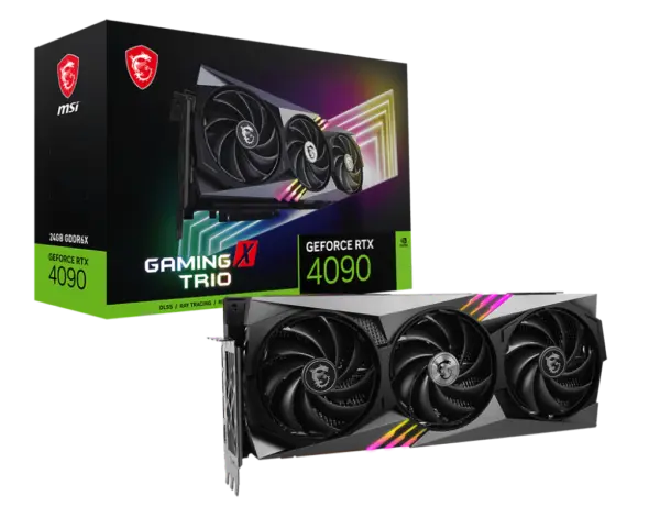 Tarjeta de Video MSI RTX 4090 Gaming X TRIO 24GB GDDR6X G4090GT24 -