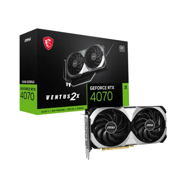 Tarjeta de Video MSI RTX 4070 Ventus 2X 12G OC G4070V2X12C -