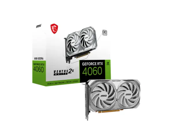 T. DE VIDEO MSI RTX 4060 VENTUS 2X WHITE 8G OC -