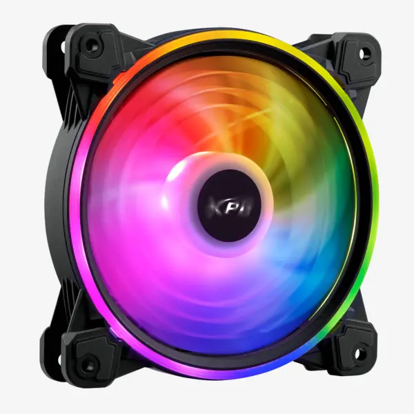 Ventilador XPG HURRICANE 120 ARGB PWM (Pulse Width Modulation). 120mm. Con Iluminación ARGB. NEGRO. HURRICANE120ARGBPWM-BKCWW -
